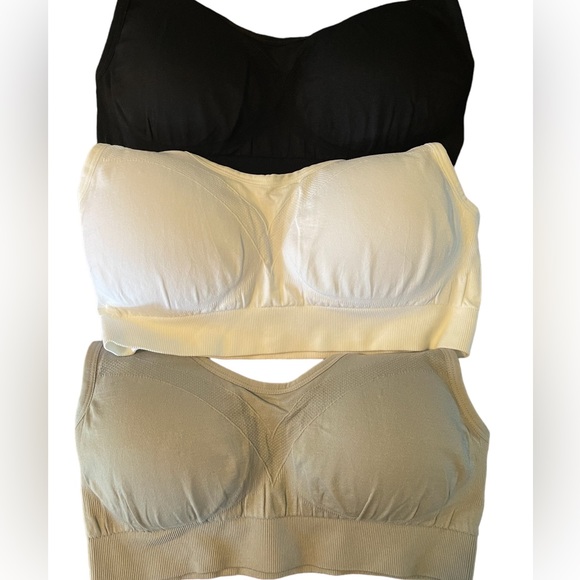KAMC 3 Pack Med Support Cross Back Wire Fee Removable Cups Sport Bras A193-71 - Picture 8 of 12